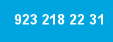 923 218 22 31 923 218 22 31